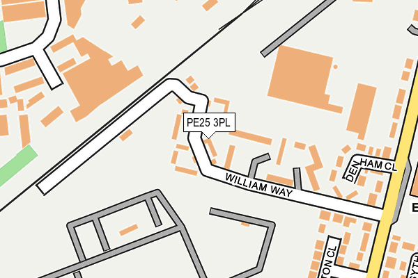 PE25 3PL map - OS OpenMap – Local (Ordnance Survey)