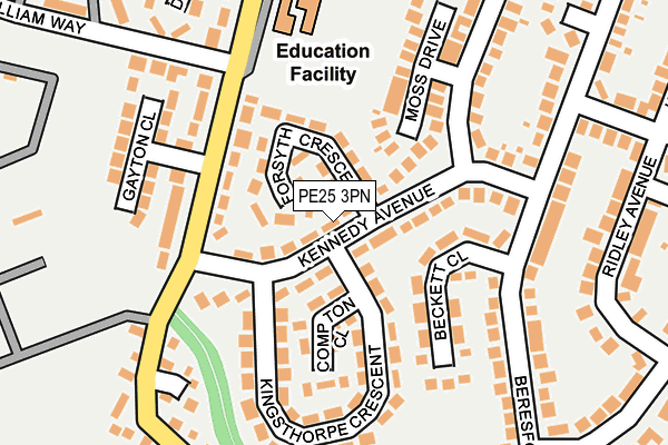 PE25 3PN map - OS OpenMap – Local (Ordnance Survey)