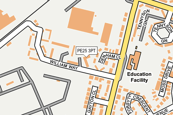 PE25 3PT map - OS OpenMap – Local (Ordnance Survey)