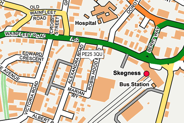 PE25 3QU map - OS OpenMap – Local (Ordnance Survey)