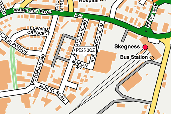PE25 3QZ map - OS OpenMap – Local (Ordnance Survey)