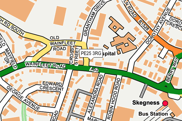 PE25 3RG map - OS OpenMap – Local (Ordnance Survey)