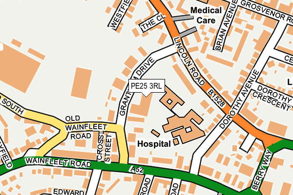 PE25 3RL map - OS OpenMap – Local (Ordnance Survey)