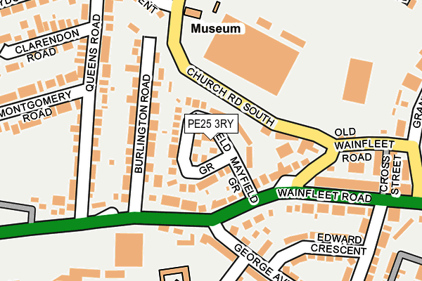 PE25 3RY map - OS OpenMap – Local (Ordnance Survey)