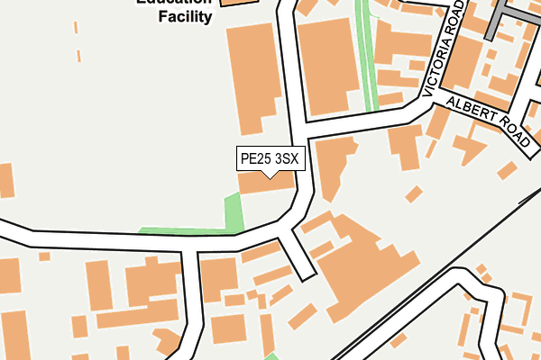 PE25 3SX map - OS OpenMap – Local (Ordnance Survey)