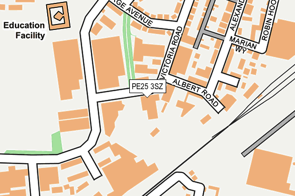 PE25 3SZ map - OS OpenMap – Local (Ordnance Survey)