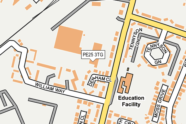 PE25 3TG map - OS OpenMap – Local (Ordnance Survey)