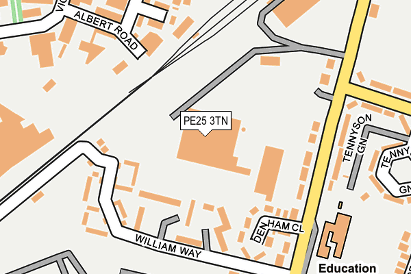 PE25 3TN map - OS OpenMap – Local (Ordnance Survey)