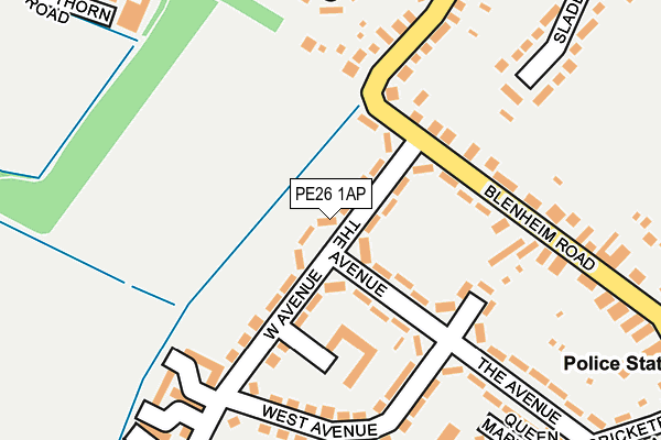 PE26 1AP map - OS OpenMap – Local (Ordnance Survey)