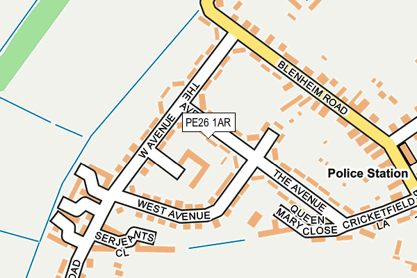 PE26 1AR map - OS OpenMap – Local (Ordnance Survey)