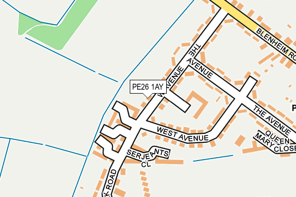 PE26 1AY map - OS OpenMap – Local (Ordnance Survey)