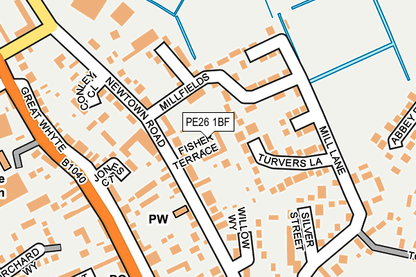 PE26 1BF map - OS OpenMap – Local (Ordnance Survey)