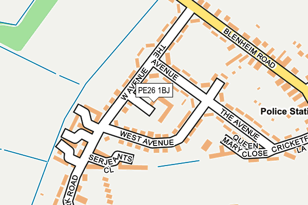 PE26 1BJ map - OS OpenMap – Local (Ordnance Survey)