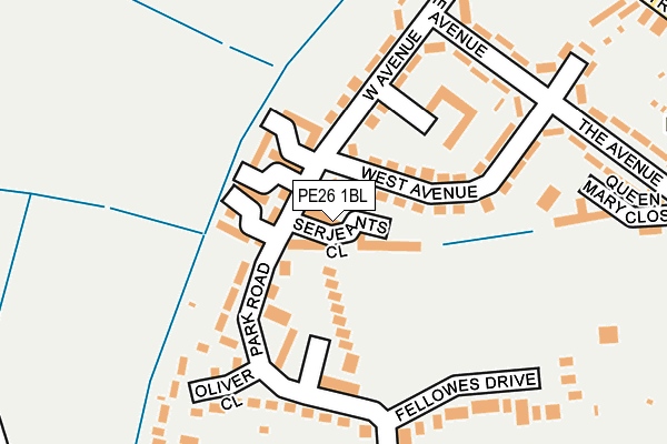 PE26 1BL map - OS OpenMap – Local (Ordnance Survey)