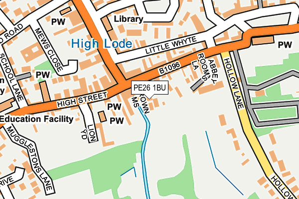 PE26 1BU map - OS OpenMap – Local (Ordnance Survey)