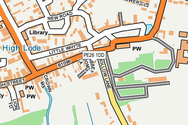 PE26 1DD map - OS OpenMap – Local (Ordnance Survey)