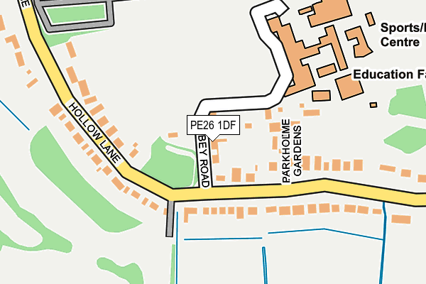 PE26 1DF map - OS OpenMap – Local (Ordnance Survey)