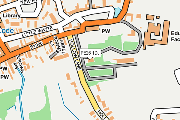 PE26 1DJ map - OS OpenMap – Local (Ordnance Survey)