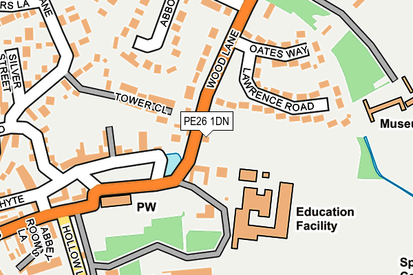 PE26 1DN map - OS OpenMap – Local (Ordnance Survey)