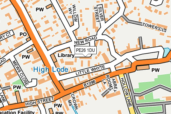 PE26 1DU map - OS OpenMap – Local (Ordnance Survey)