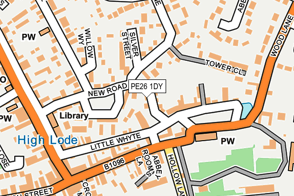 PE26 1DY map - OS OpenMap – Local (Ordnance Survey)