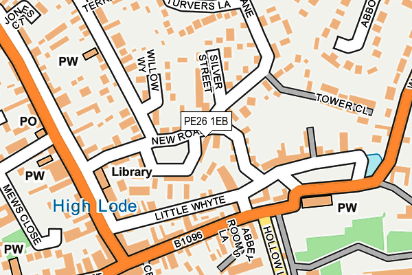 PE26 1EB map - OS OpenMap – Local (Ordnance Survey)