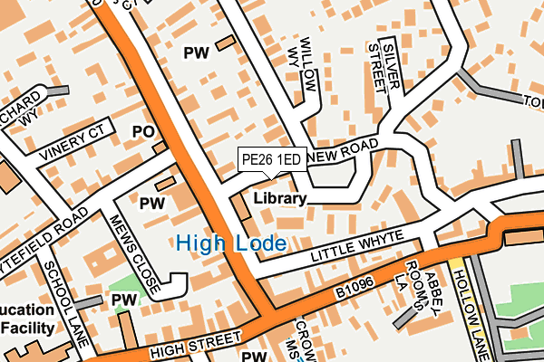 PE26 1ED map - OS OpenMap – Local (Ordnance Survey)