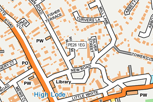 PE26 1EG map - OS OpenMap – Local (Ordnance Survey)