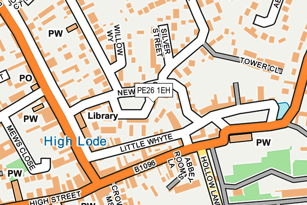 PE26 1EH map - OS OpenMap – Local (Ordnance Survey)