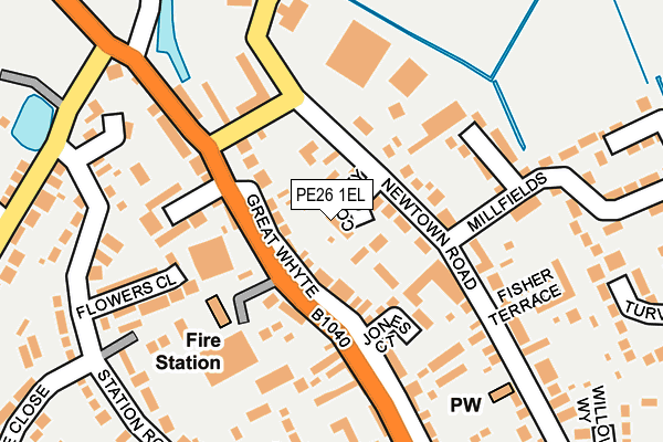 PE26 1EL map - OS OpenMap – Local (Ordnance Survey)