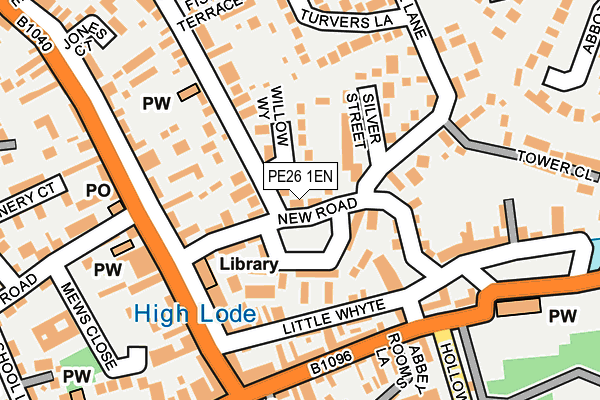 PE26 1EN map - OS OpenMap – Local (Ordnance Survey)