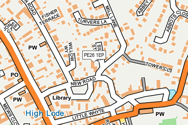 PE26 1EP map - OS OpenMap – Local (Ordnance Survey)