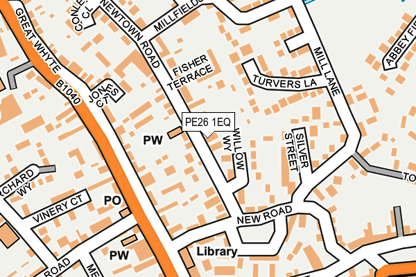 PE26 1EQ map - OS OpenMap – Local (Ordnance Survey)