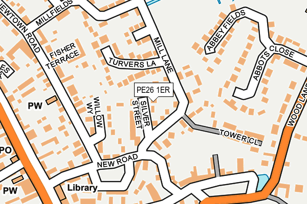 PE26 1ER map - OS OpenMap – Local (Ordnance Survey)