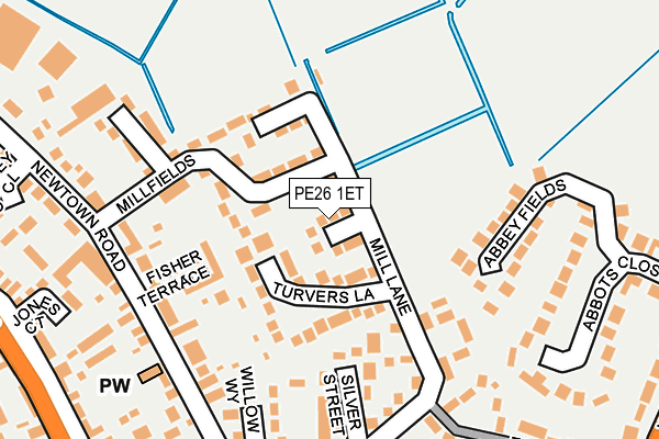 PE26 1ET map - OS OpenMap – Local (Ordnance Survey)