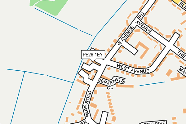 PE26 1EY map - OS OpenMap – Local (Ordnance Survey)