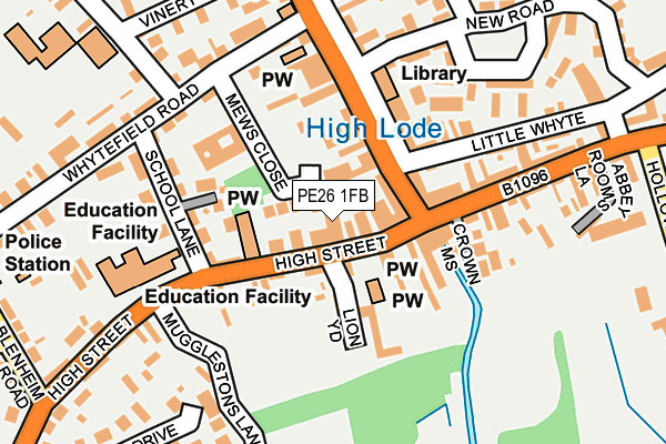 PE26 1FB map - OS OpenMap – Local (Ordnance Survey)