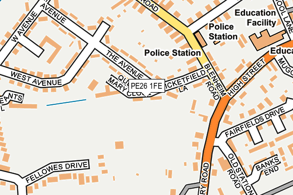 PE26 1FE map - OS OpenMap – Local (Ordnance Survey)