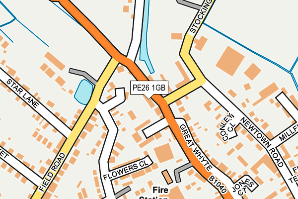 PE26 1GB map - OS OpenMap – Local (Ordnance Survey)