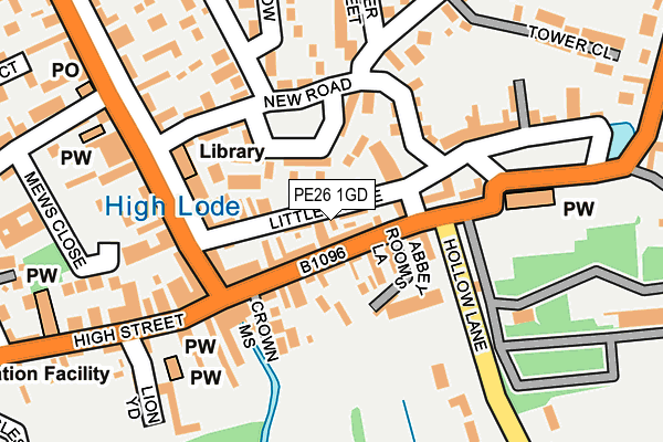 PE26 1GD map - OS OpenMap – Local (Ordnance Survey)