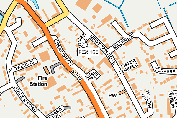 PE26 1GE map - OS OpenMap – Local (Ordnance Survey)