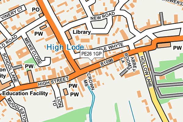 PE26 1GP map - OS OpenMap – Local (Ordnance Survey)