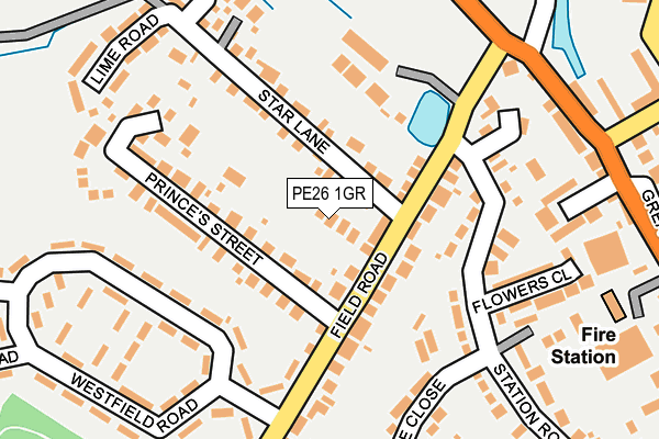 PE26 1GR map - OS OpenMap – Local (Ordnance Survey)
