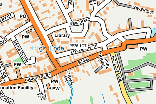 PE26 1GT map - OS OpenMap – Local (Ordnance Survey)