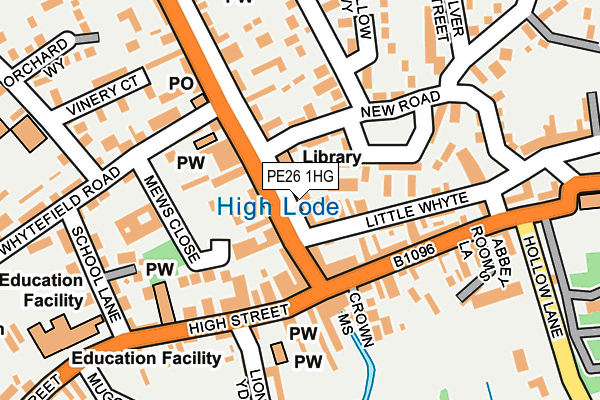 PE26 1HG map - OS OpenMap – Local (Ordnance Survey)