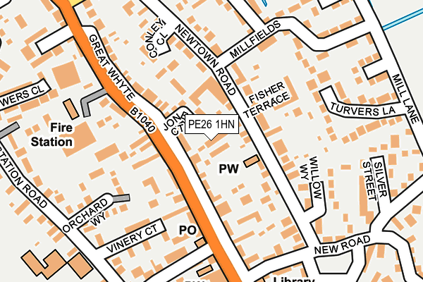 PE26 1HN map - OS OpenMap – Local (Ordnance Survey)