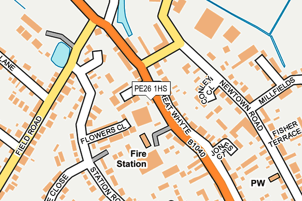 PE26 1HS map - OS OpenMap – Local (Ordnance Survey)