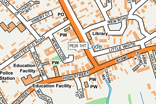 PE26 1HT map - OS OpenMap – Local (Ordnance Survey)