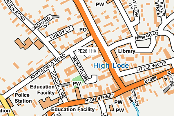 PE26 1HX map - OS OpenMap – Local (Ordnance Survey)