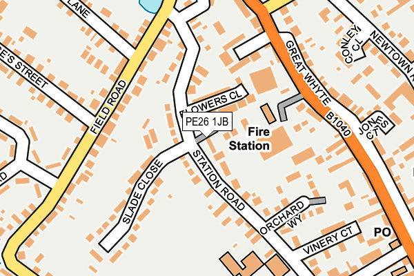 PE26 1JB map - OS OpenMap – Local (Ordnance Survey)
